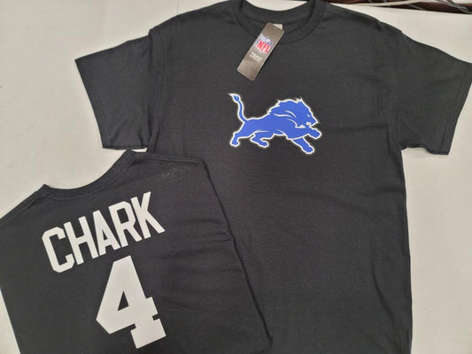 Mens NFL Team Apparel Detroit Lions DJ CHARK Football Jersey Shirt BLACK