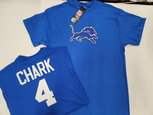 Mens NFL Team Apparel Detroit Lions DJ CHARK Football Jersey Shirt ROYAL