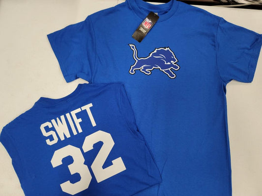 Mens NFL Team Apparel Detroit Lions D'ANDRE SWIFT Football Jersey Shirt ROYAL