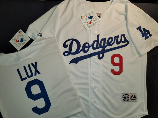 Majestic Los Angeles Dodgers GAVIN LUX Baseball Jersey WHITE