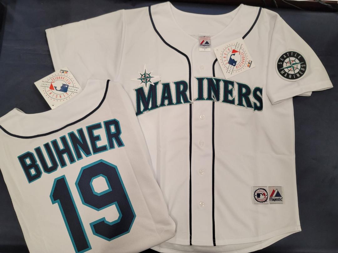 Majestic Seattle Mariners JAY BUHNER Sewn Baseball JERSEY WHITE