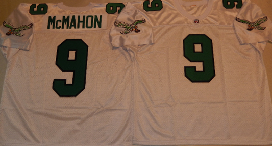 Philadelphia Eagles JIM McMAHON 90s Vintage Throwback Football Jersey WHITE