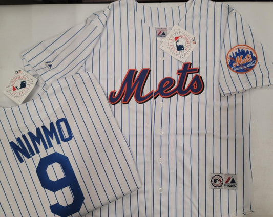 Mens Majestic New York Mets BRANDON NIMMO Baseball Jersey WHITE P/S New