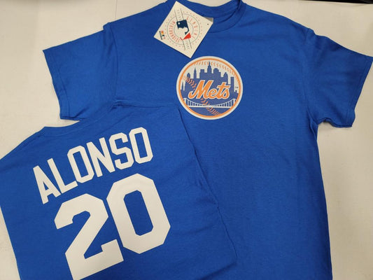Mens MLB Team Apparel New York Mets PETE ALONSO Baseball Shirt ROYAL