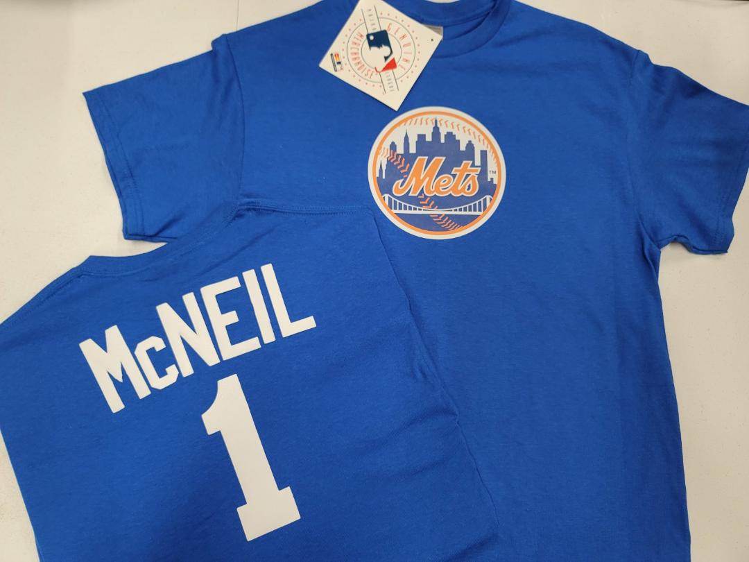 Mens MLB Team Apparel New York Mets JEFF McNEIL Baseball Shirt ROYAL