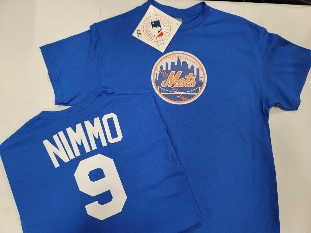 Mens MLB Team Apparel New York Mets BRANDON NIMMO Baseball Shirt ROYAL