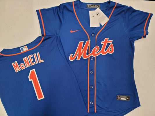 WOMENS Nike New York Mets JEFF McNEIL Sewn Baseball Jersey ROYAL