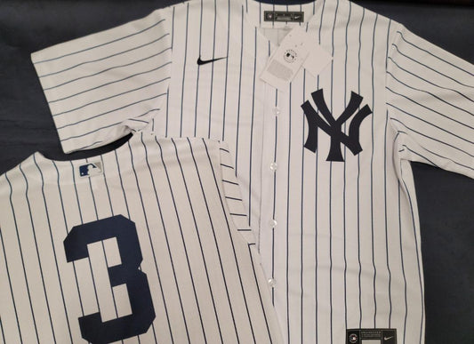 Mens NIKE New York Yankees BABE RUTH Sewn Baseball Jersey WHITE