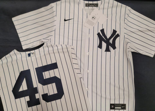 Mens NIKE New York Yankees GERRIT COLE Sewn Baseball Jersey WHITE