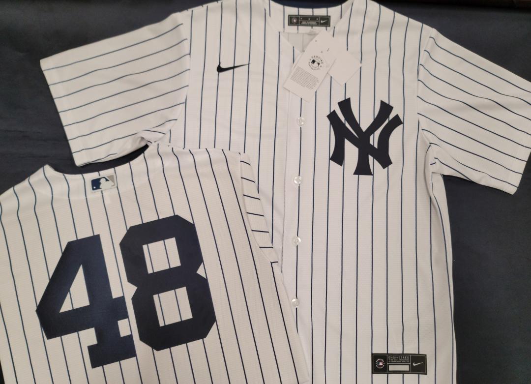 Mens NIKE New York Yankees ANTHONY RIZZO Sewn Baseball Jersey WHITE