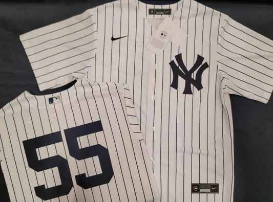 Mens NIKE New York Yankees CARLOS RODON Sewn Baseball Jersey WHITE