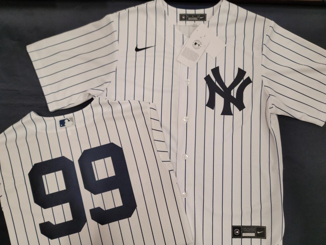 Mens Nike New York Yankees AARON JUDGE Sewn Baseball Jersey WHITE