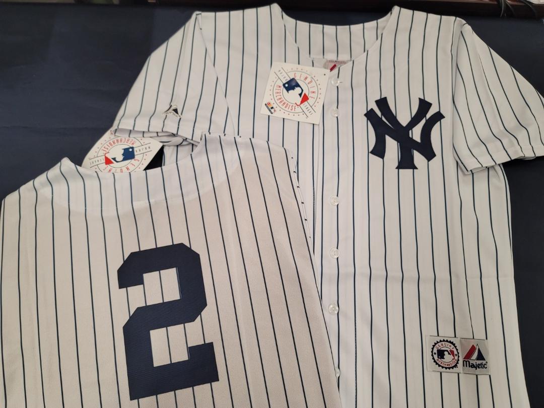 Majestic New York Yankees DEREK JETER Sewn Baseball JERSEY White P/S