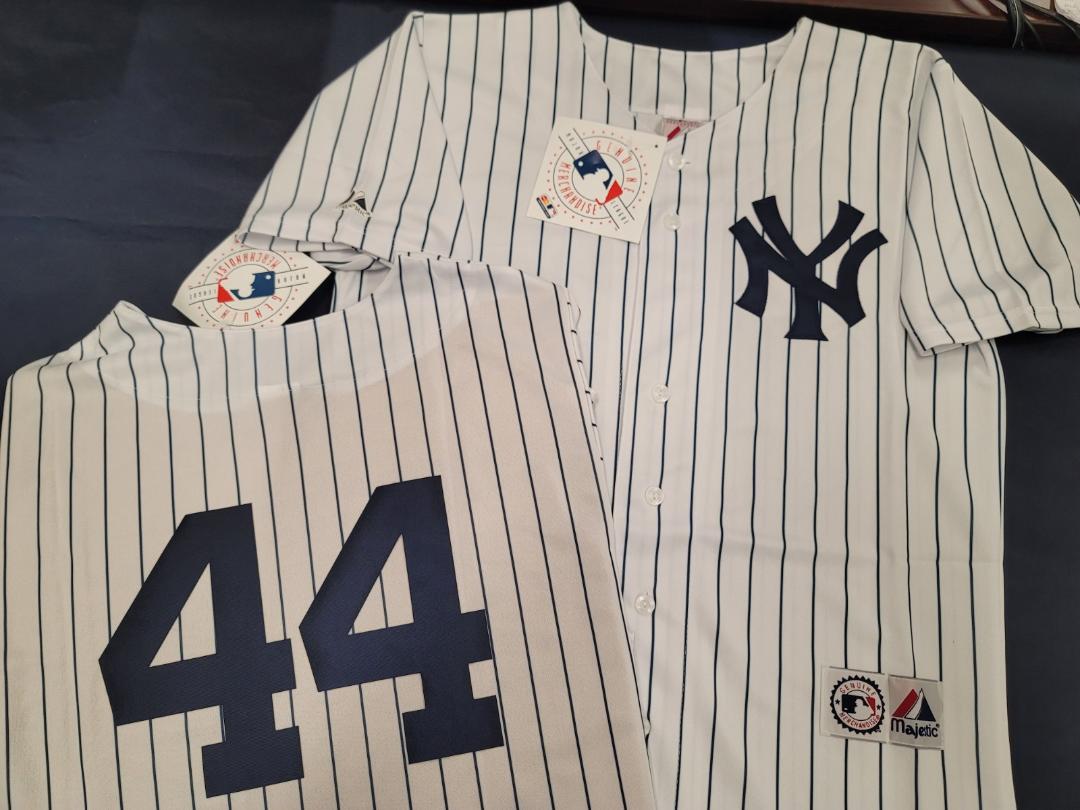 Majestic New York Yankees REGGIE JACKSON Sewn Baseball JERSEY White P/S