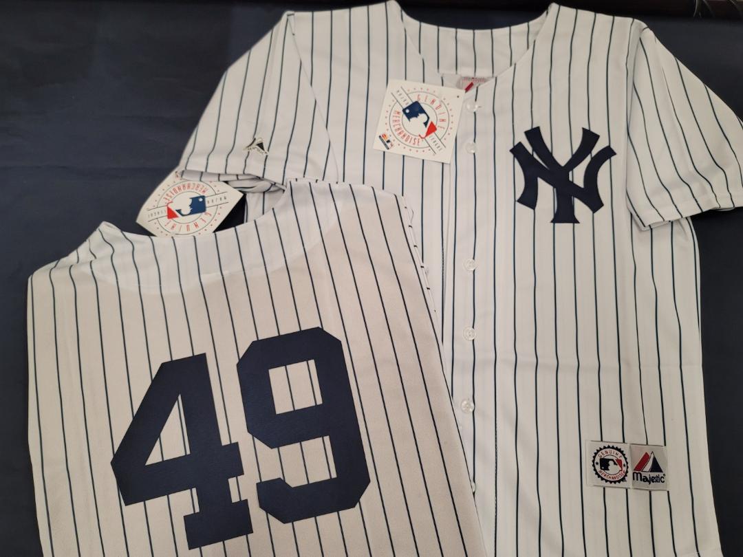 Majestic New York Yankees RON GUIDRY Sewn Baseball JERSEY White P/S