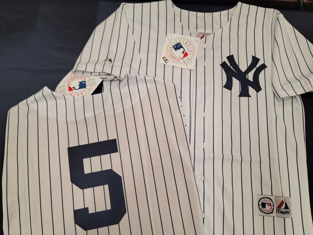 Majestic New York Yankees JOE DiMAGGIO Sewn Baseball JERSEY White P/S