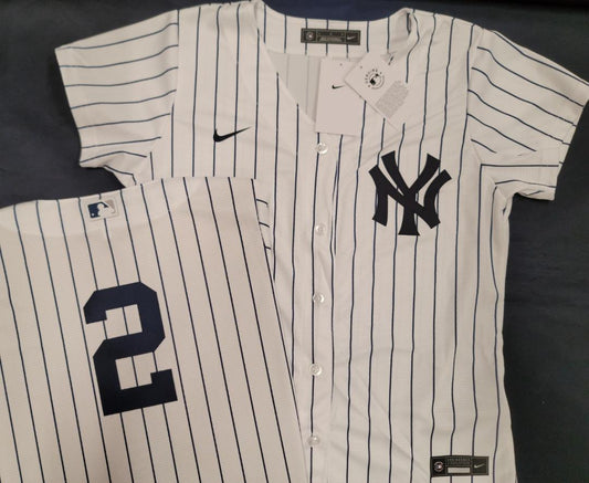WOMENS Nike New York Yankees DEREK JETER Sewn Baseball Jersey WHITE