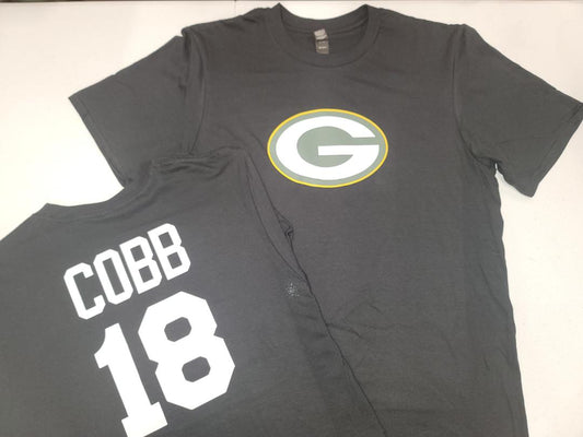 Mens NFL Team Apparel Green Bay Packers RANDELL COBB Football Jersey Shirt BLACK