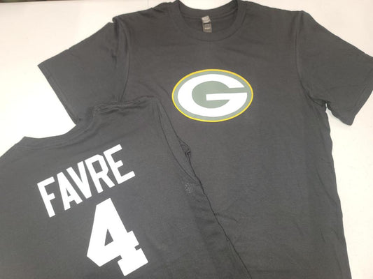 Mens NFL Team Apparel Green Bay Packers BRETT FAVRE Football Jersey Shirt BLACK