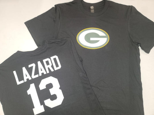 Mens NFL Team Apparel Green Bay Packers ALLEN LAZARD Football Jersey Shirt BLACK