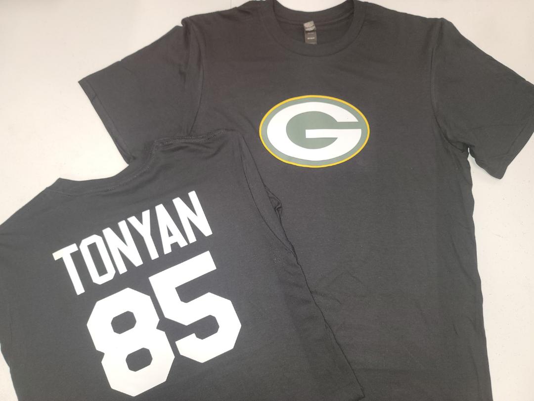 Mens NFL Team Apparel Green Bay Packers ROBERT TONYAN Football Jersey Shirt BLACK