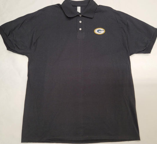 Mens NFL Team Apparel GREEN BAY PACKERS Football Polo Golf Shirt BLACK