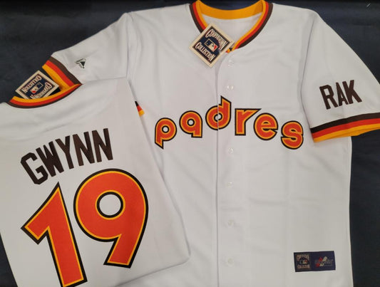 Cooperstown Collection San Diego Padres TONY GWYNN Sewn THROWBACK Baseball Jersey