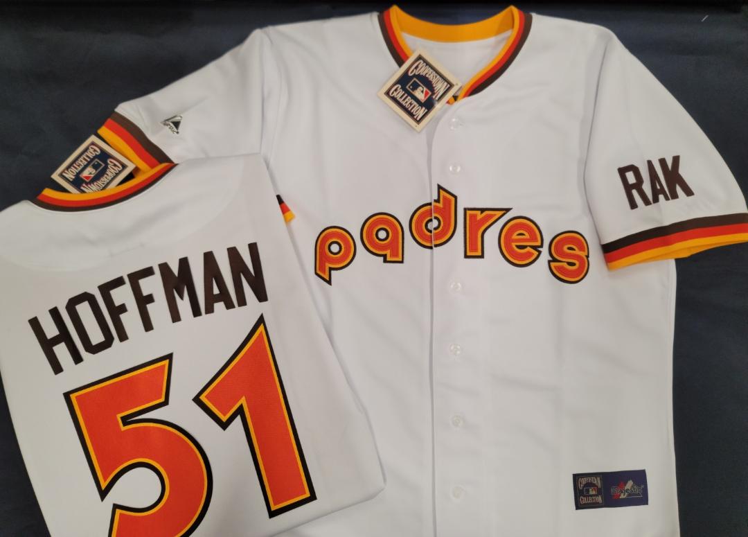 Cooperstown Collection San Diego Padres TREVOR HOFFMAN Sewn THROWBACK –