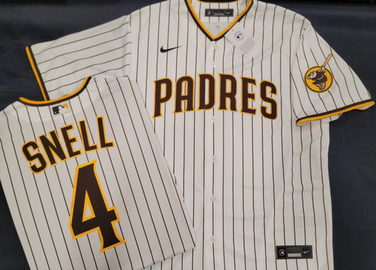 Mens NIKE Team Apparel San Diego Padres BLAKE SNELL Baseball Jersey WHITE P/S