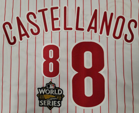 PHILADELPHIA PHILLIES Authentic NICK CASTELLANOS 2022 World Series Number KIT + PATCH For Jersey