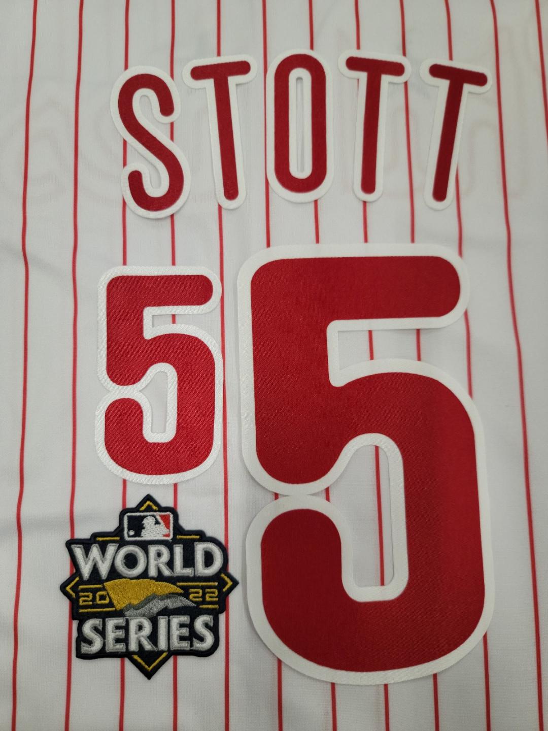 PHILADELPHIA PHILLIES Authentic BRYSON STOTT 2022 World Series Number KIT + PATCH For Jersey