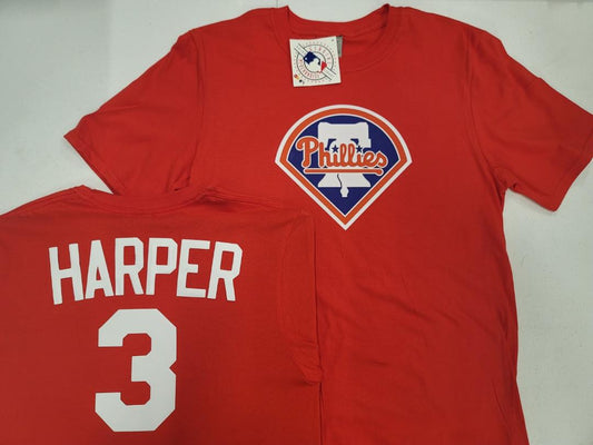 BOYS YOUTH MLB Team Apparel Philadelphia Phillies BRYCE HARPER Baseball Jersey Shirt RED