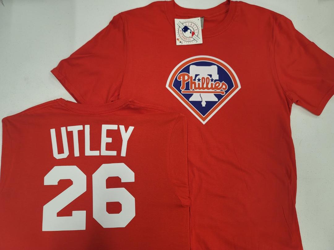 BOYS YOUTH MLB Team Apparel Philadelphia Phillies CHASE UTLEY Baseball Jersey Shirt RED