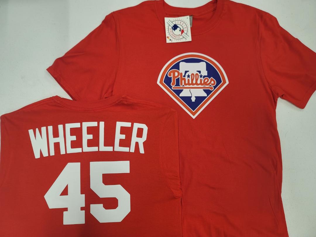 BOYS YOUTH MLB Team Apparel Philadelphia Phillies ZACK WHEELER Baseball Jersey Shirt RED