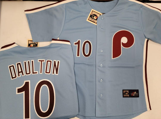 Cooperstown Collection Philadelphia Phillies DARREN DAULTON Sewn THROWBACK Baseball Jersey