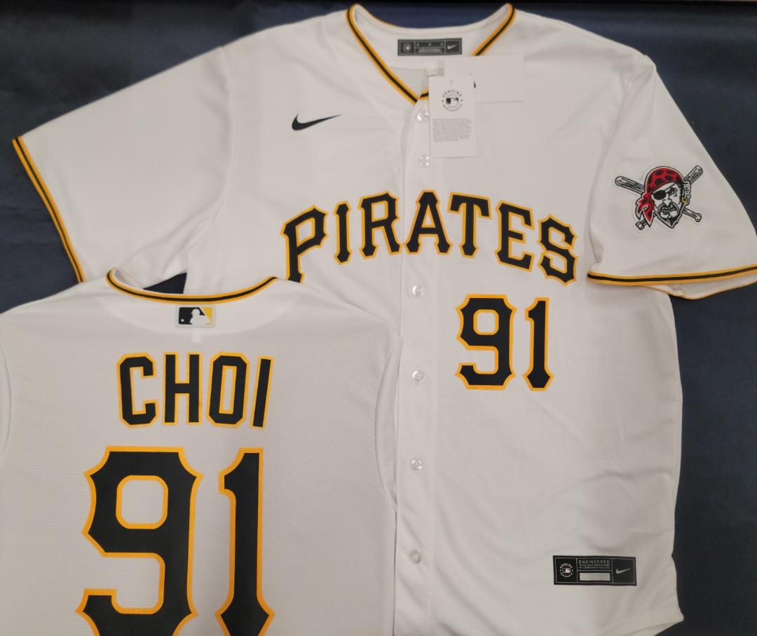 Nike Pittsburgh Pirates JI-MAN CHOI Sewn Baseball Jersey WHITE
