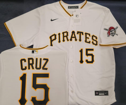 Nike Pittsburgh Pirates O'NEILL CRUZ Sewn Baseball Jersey WHITE
