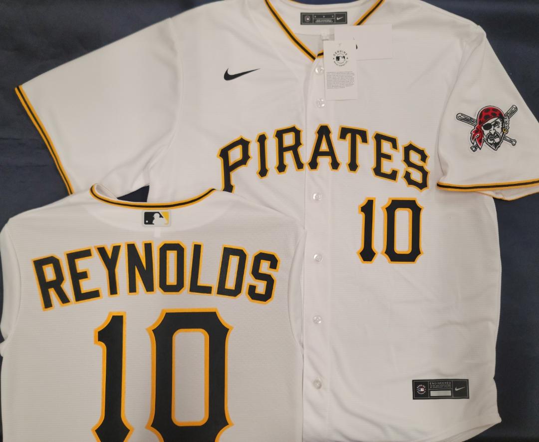 Nike Pittsburgh Pirates BRYAN REYNOLDS Sewn Baseball Jersey WHITE