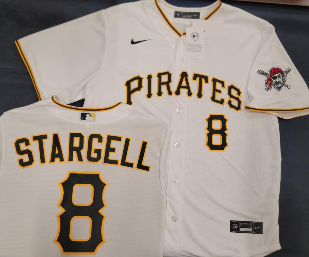 Nike Pittsburgh Pirates WILLIE STARGELL Sewn Baseball Jersey WHITE