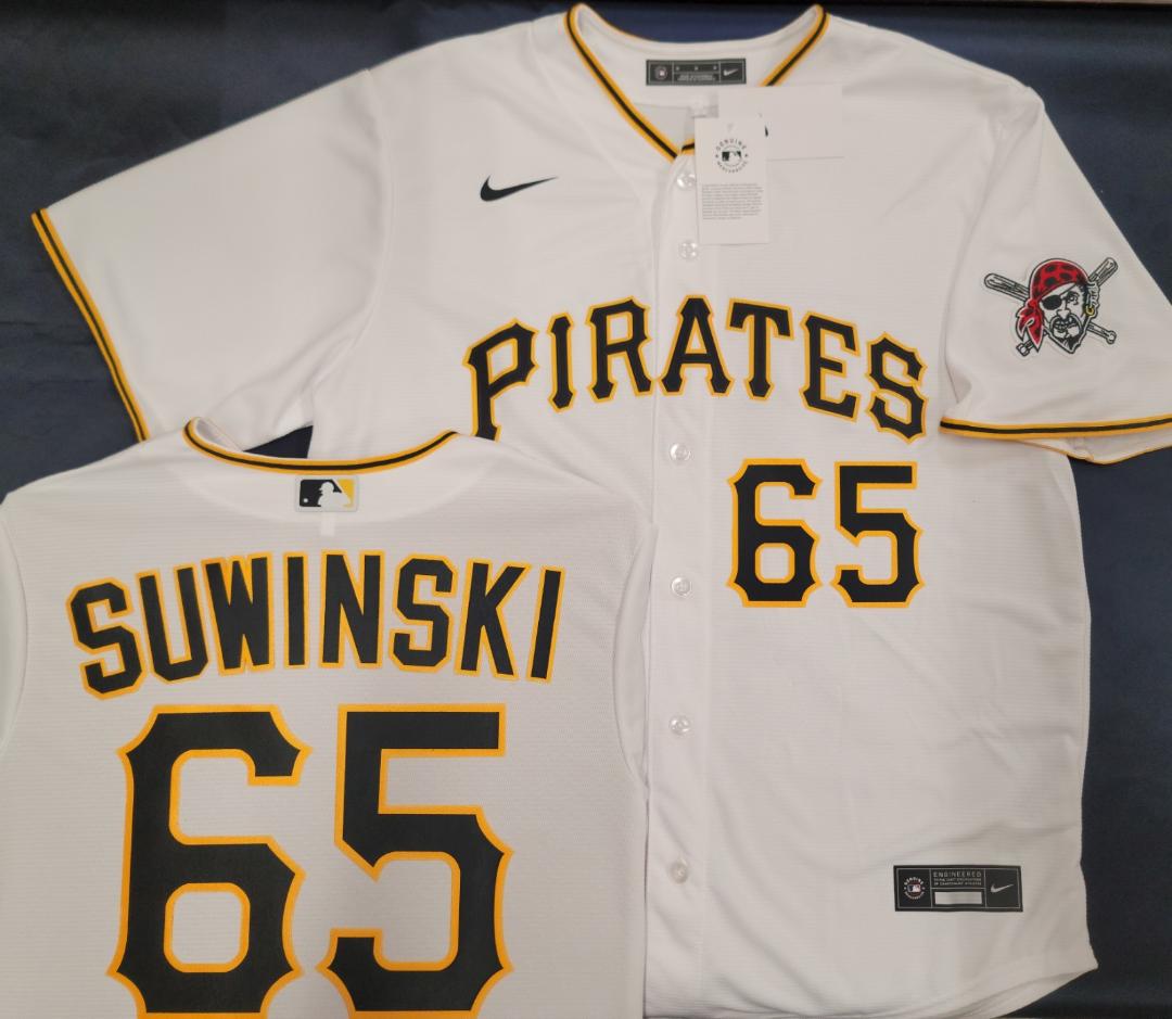 Nike Pittsburgh Pirates JACK SUWINSKI Sewn Baseball Jersey WHITE