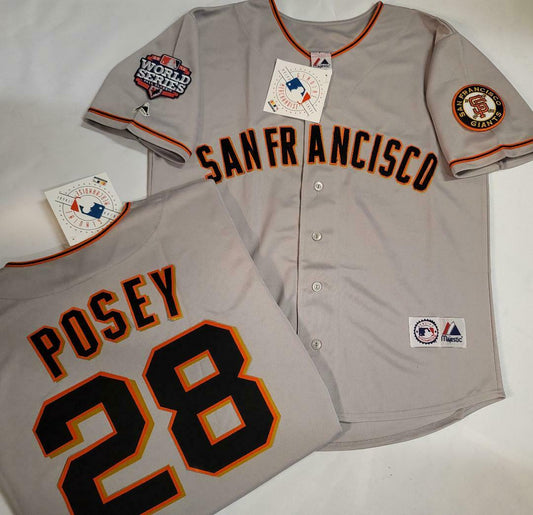 Buster Posey 2010 San Francisco Giants Men's Alt Orange World Series Jersey