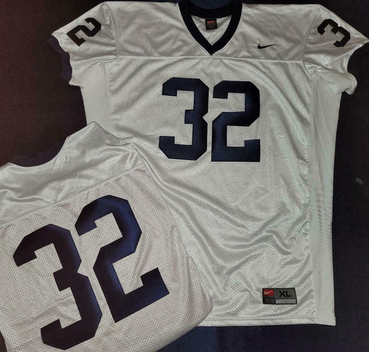 Mens Nike NCAA PENN STATE NITTANY LIONS PSU #32 AUTHENTIC Game JERSEY WHITE
