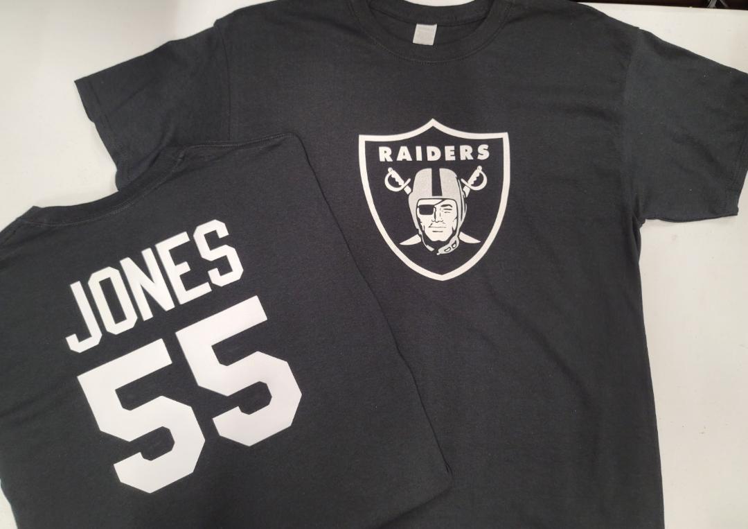 MENS NFL Team Apparel Las Vegas Raiders CHANDLER JONES Football Jersey Shirt Black