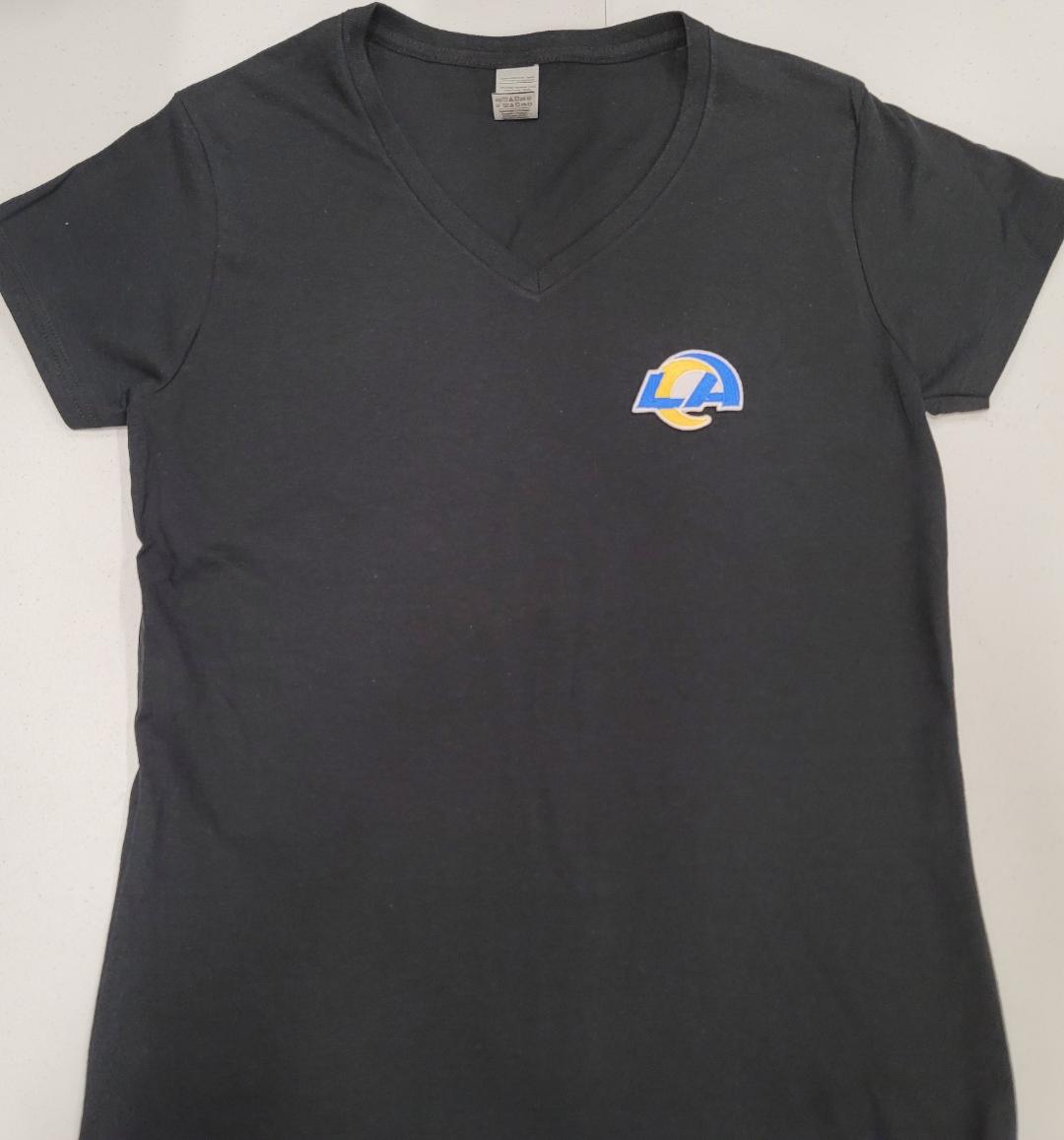 Womens NFL Team Apparel LOS ANGELES RAMS V-Neck Football Shirt BLACK