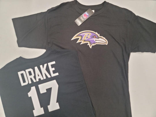 Mens NFL Team Apparel Baltimore Ravens KENYAN DRAKE Football Jersey Shirt BLACK