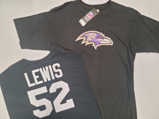 Mens NFL Team Apparel Baltimore Ravens RAY LEWIS Football Jersey Shirt BLACK