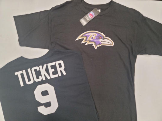 Mens NFL Team Apparel Baltimore Ravens JUSTIN TUCKER Football Jersey Shirt BLACK