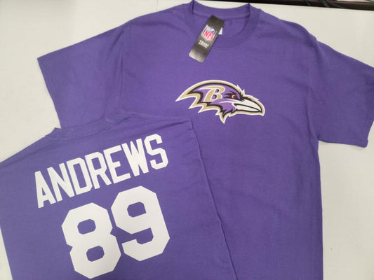 Mens NFL Team Apparel Baltimore Ravens MARK ANDREWS Football Jersey Shirt PURPLE