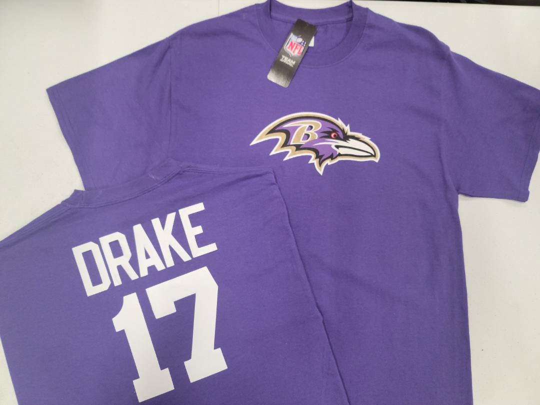 Mens NFL Team Apparel Baltimore Ravens KENYAN DRAKE Football Jersey Shirt PURPLE
