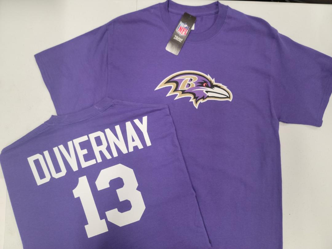 Mens NFL Team Apparel Baltimore Ravens DEVIN DUVERNAY Football Jersey Shirt PURPLE